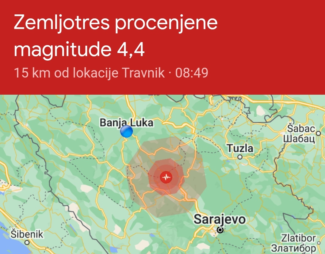 Treslo se tlo u BiH, zemljotres se osjetio i u Banjaluci