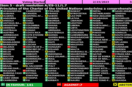 Alkalaj glasao “ZA”: U UN usvojena rezolucija koja poziva Ruse da se povuku iz Ukrajine