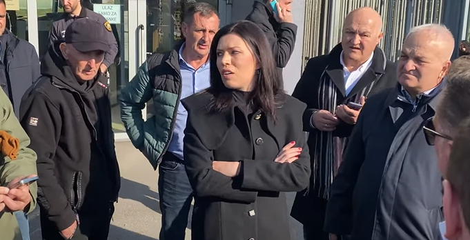 Vulićeva nervozno psovala ispred suda BiH (VIDEO)